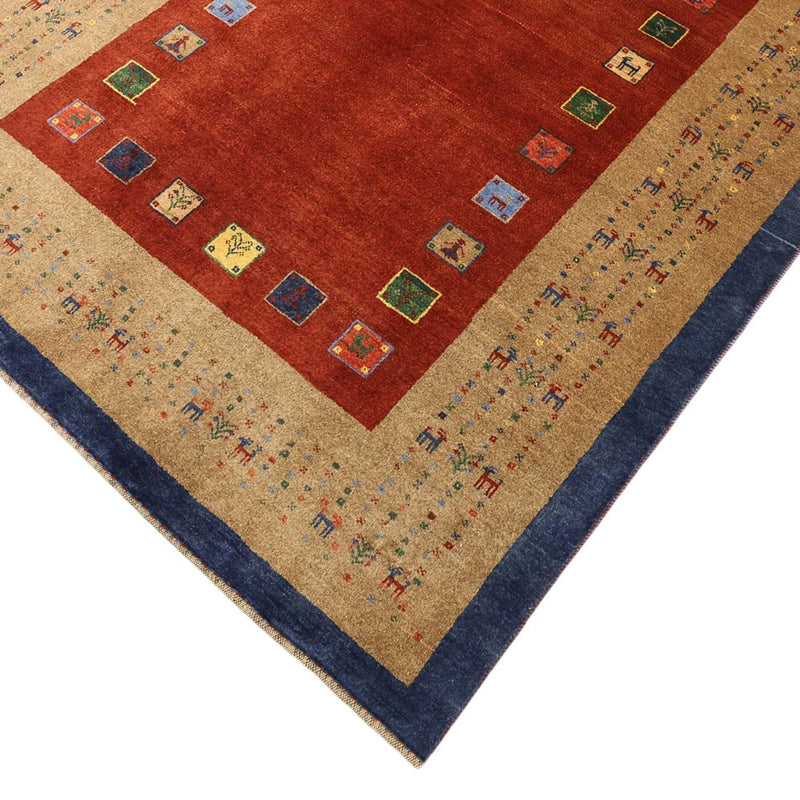 Tapis Gabbeh - Persan Kashkuli - 184 x 121 cm - rouge