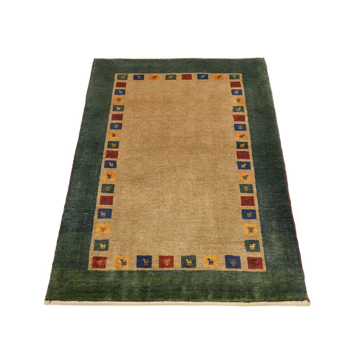 Tapis Gabbeh - Loribaft Persan - 128 x 86 cm - multicolore