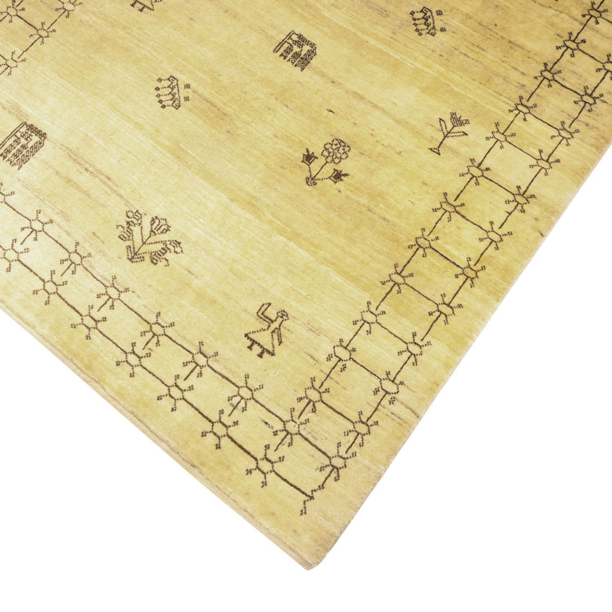 Tapis Gabbeh - Persan Kashkuli - 150 x 101 cm - beige