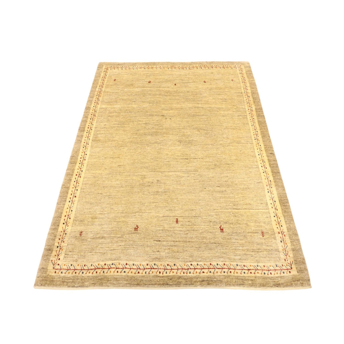 Tapis Gabbeh - Persan Kashkuli - 158 x 112 cm - beige clair