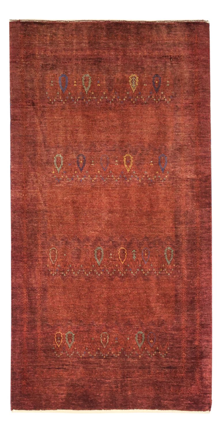 Tapis Gabbeh - Persan Kashkuli - 155 x 80 cm - rouge foncé