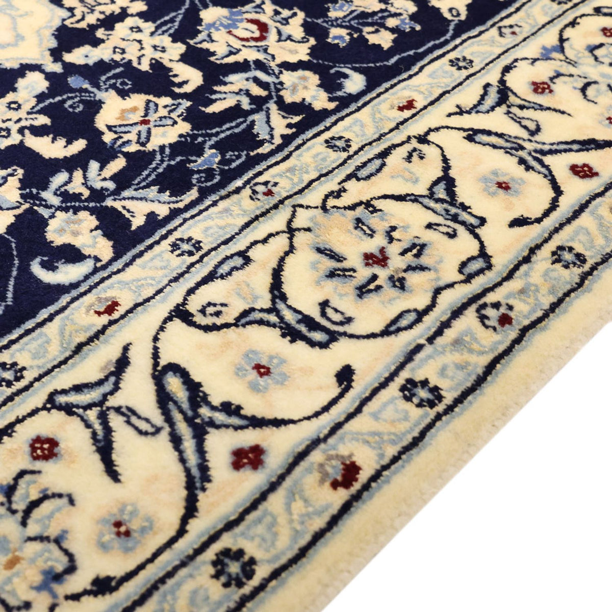 Tapis persan - Nain - Royal - 157 x 106 cm - bleu foncé
