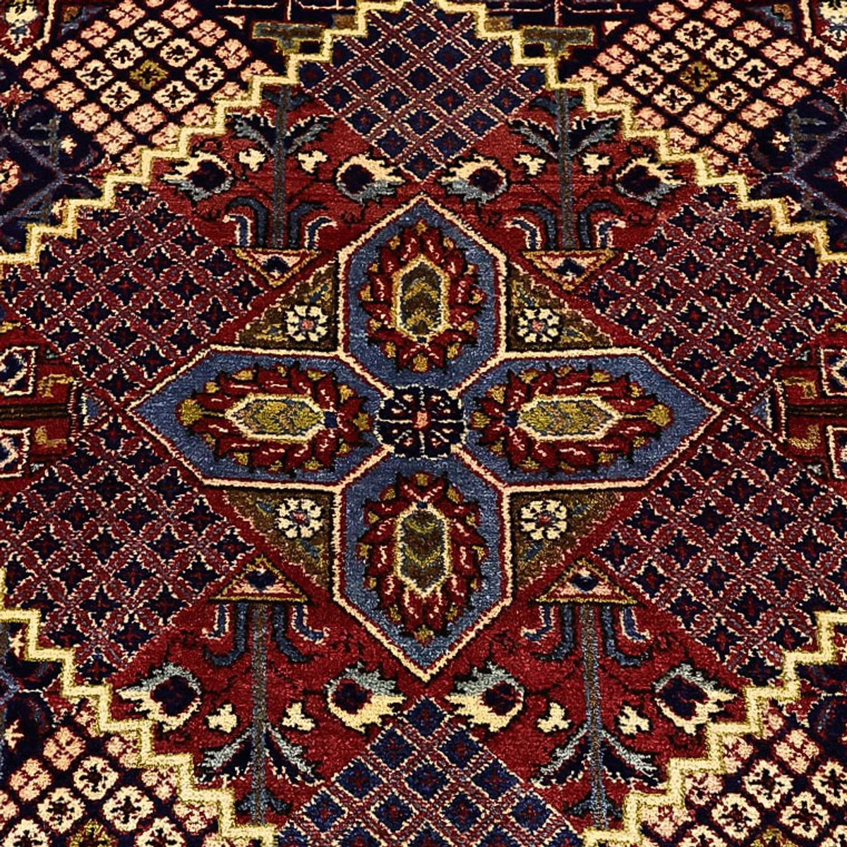 Tapis persan - Keshan - 211 x 143 cm - bleu foncé