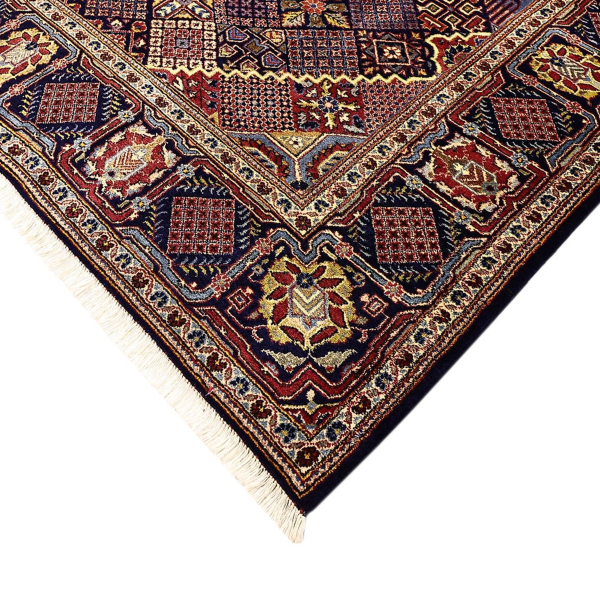 Tapis persan - Keshan - 211 x 143 cm - bleu foncé
