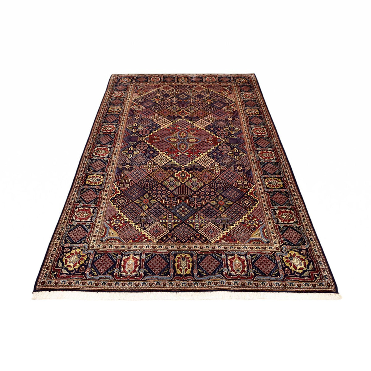 Tapis persan - Keshan - 211 x 143 cm - bleu foncé