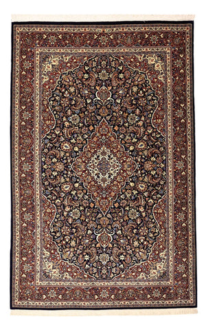 Tapis persan - Keshan - 203 x 132 cm - bleu foncé