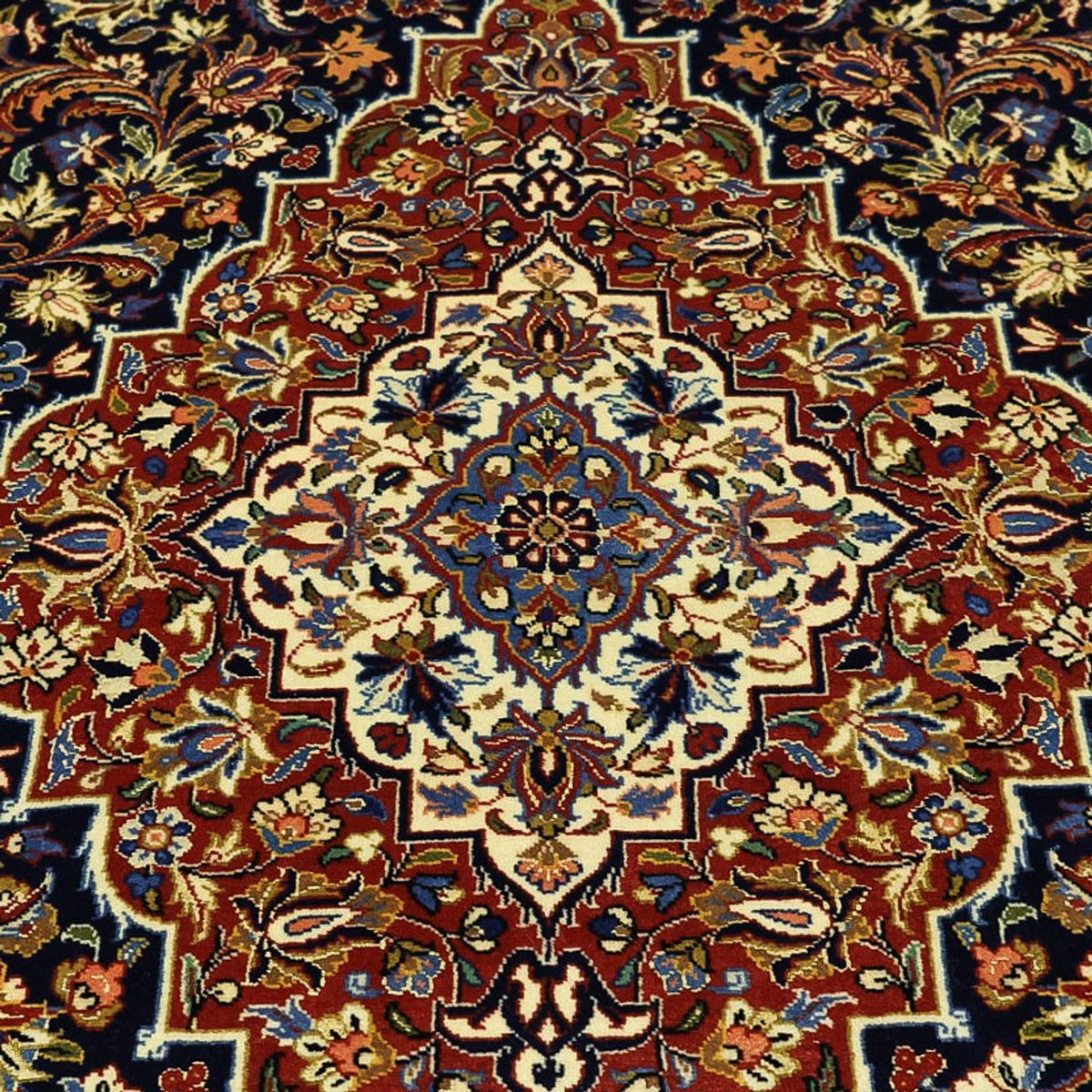 Tapis persan - Keshan - 203 x 132 cm - bleu foncé