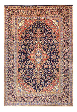 Tapis persan - Keshan - 321 x 221 cm - bleu foncé