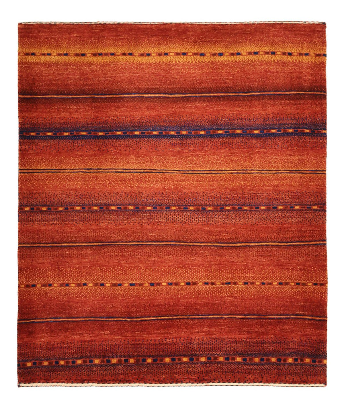 Tapis Gabbeh - Persan Kashkuli carré - 119 x 101 cm - multicolore
