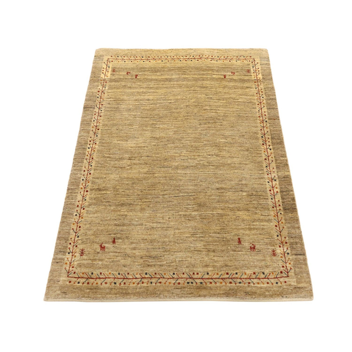 Tapis Gabbeh - Persan Kashkuli - 125 x 82 cm - beige