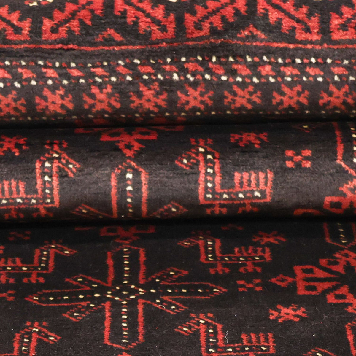 Tapis de couloir Tapis Belutsch - 204 x 102 cm - rouge foncé