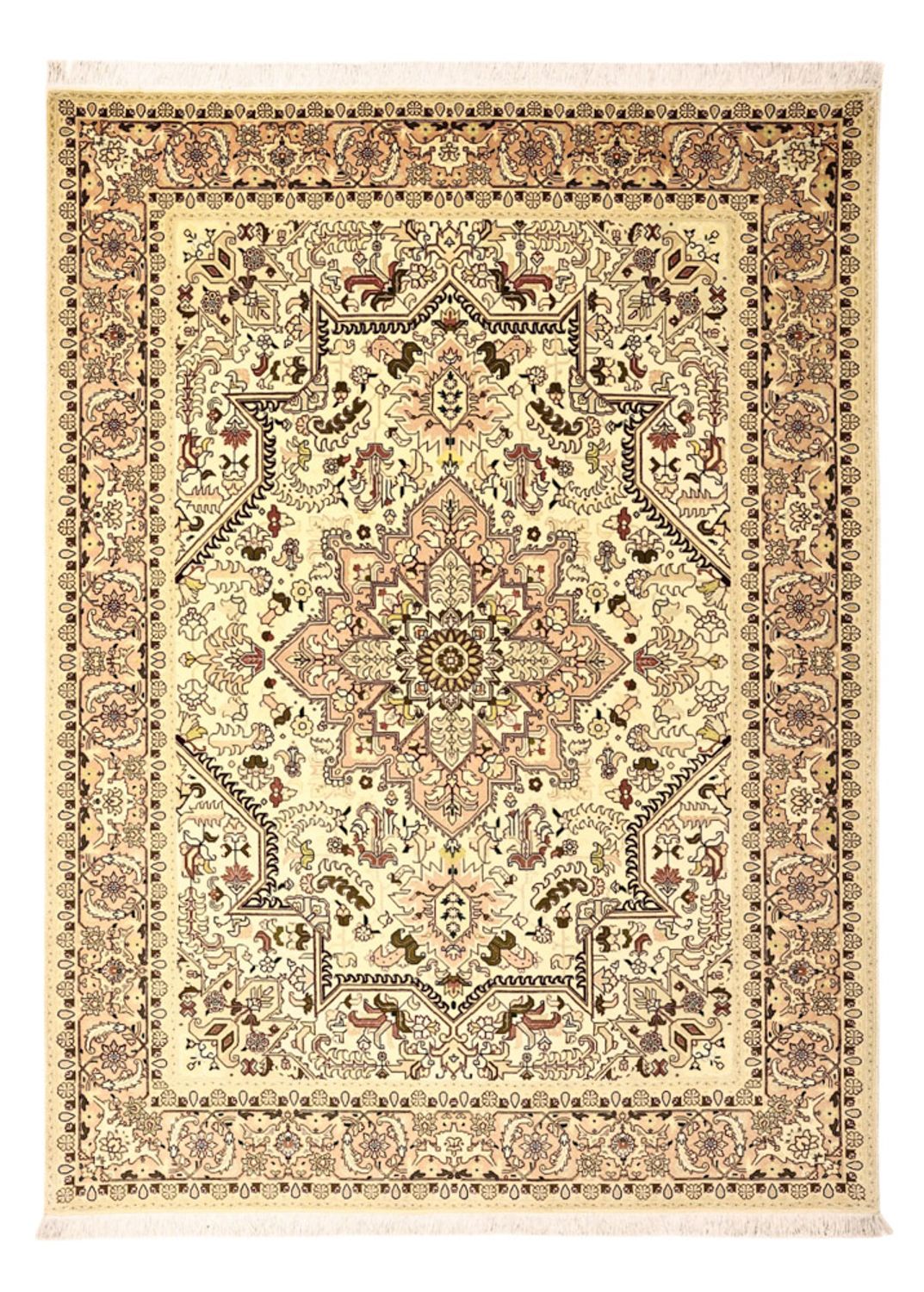 Tapis persan - Tabriz - Royal - 203 x 147 cm - beige