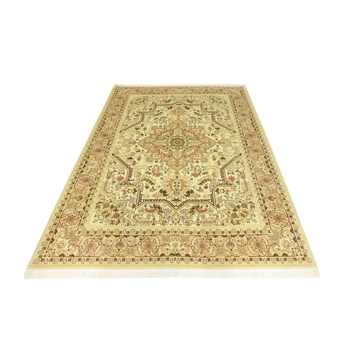 Tapis persan - Tabriz - Royal - 203 x 147 cm - beige