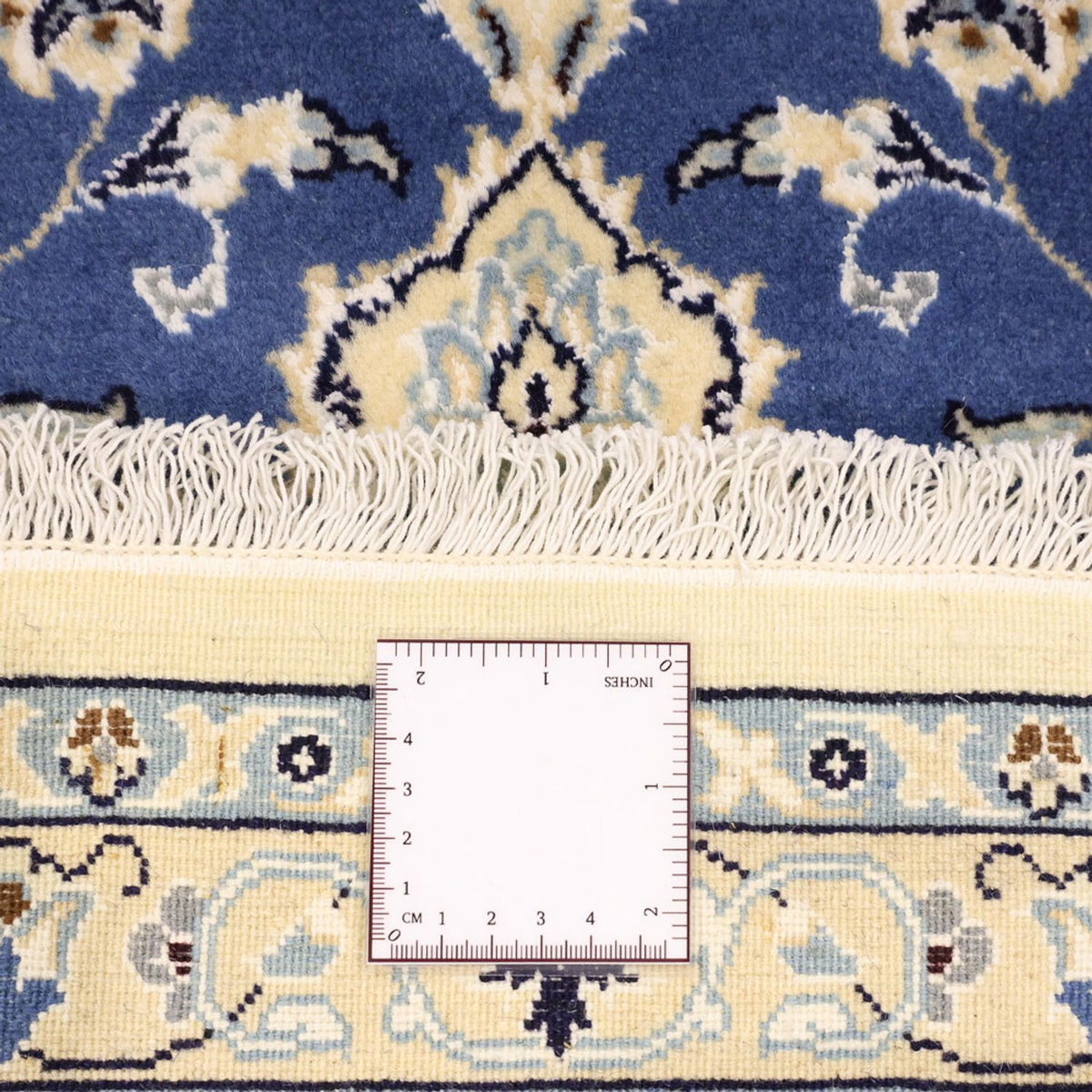 Tapis persan - Nain - Royal - 140 x 86 cm - bleu foncé