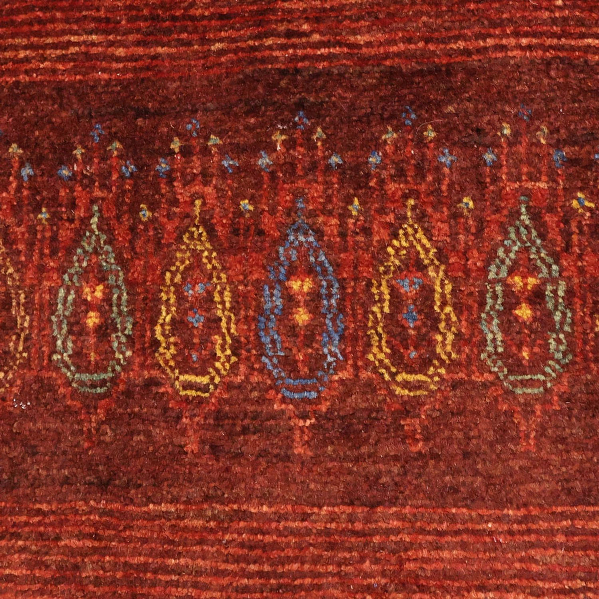 Tapis Gabbeh - Persan Kashkuli - 131 x 82 cm - rouge foncé
