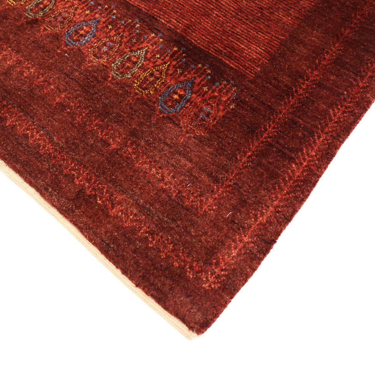 Tapis Gabbeh - Persan Kashkuli - 131 x 82 cm - rouge foncé