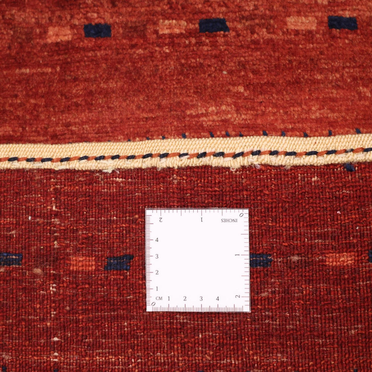 Tapis Gabbeh - Persan Kashkuli - 119 x 96 cm - rouge foncé