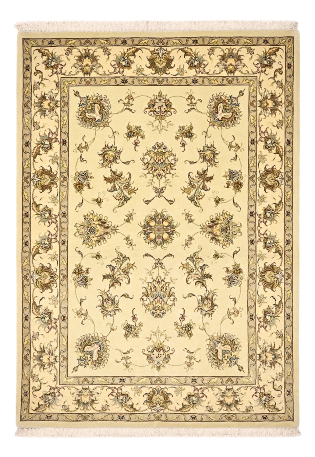 Tapis persan - Tabriz - Royal - 203 x 145 cm - beige