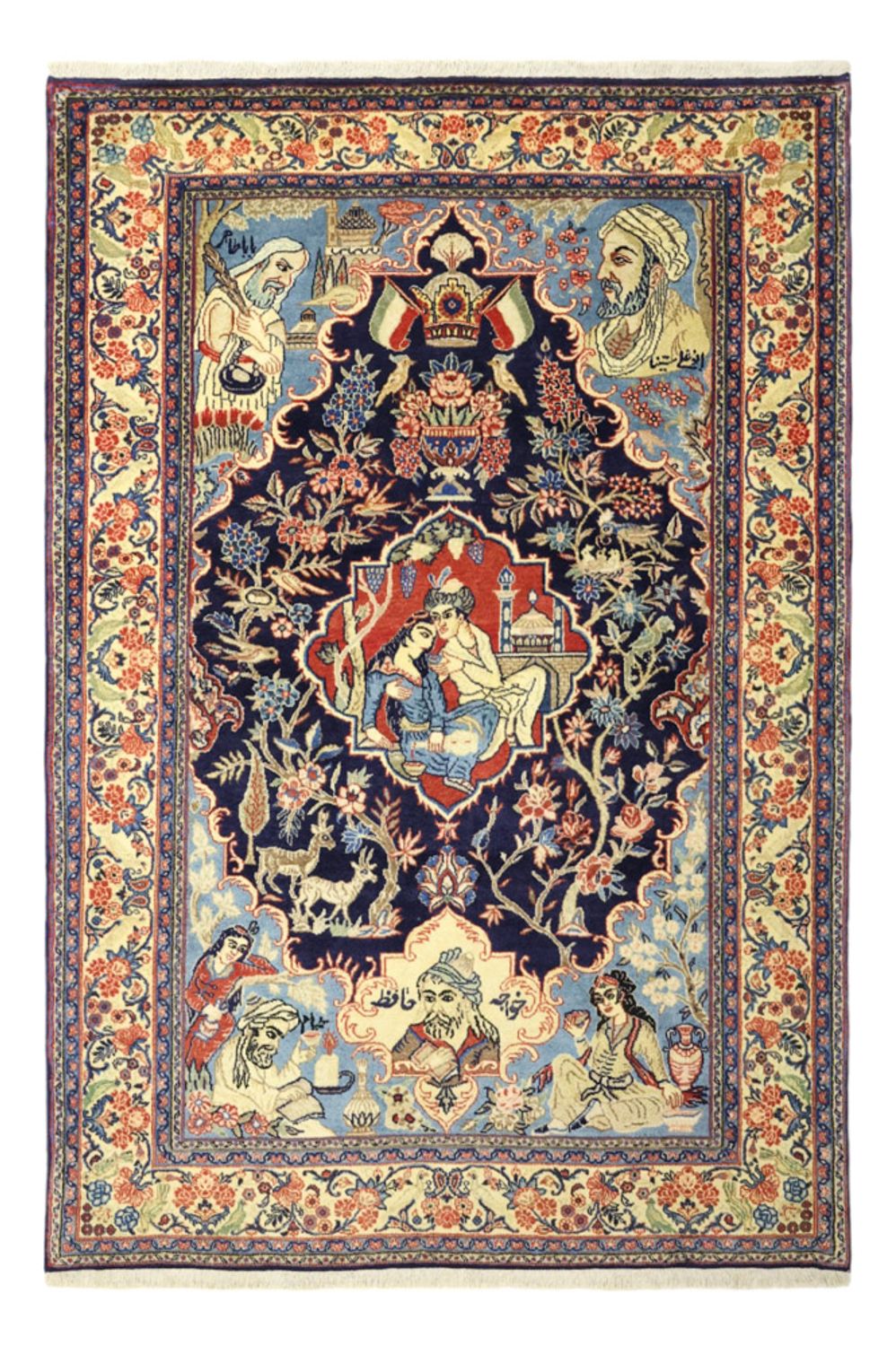 Tapis persan - Tabriz - 197 x 136 cm - multicolore