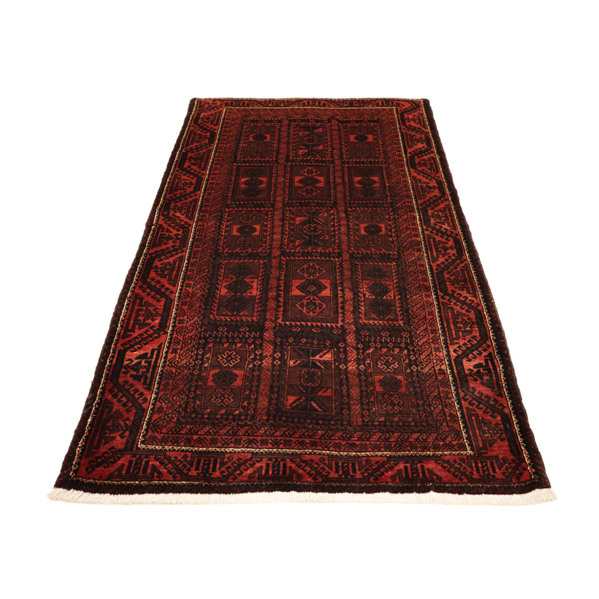 Tapis Belutsch - 205 x 117 cm - rouge foncé