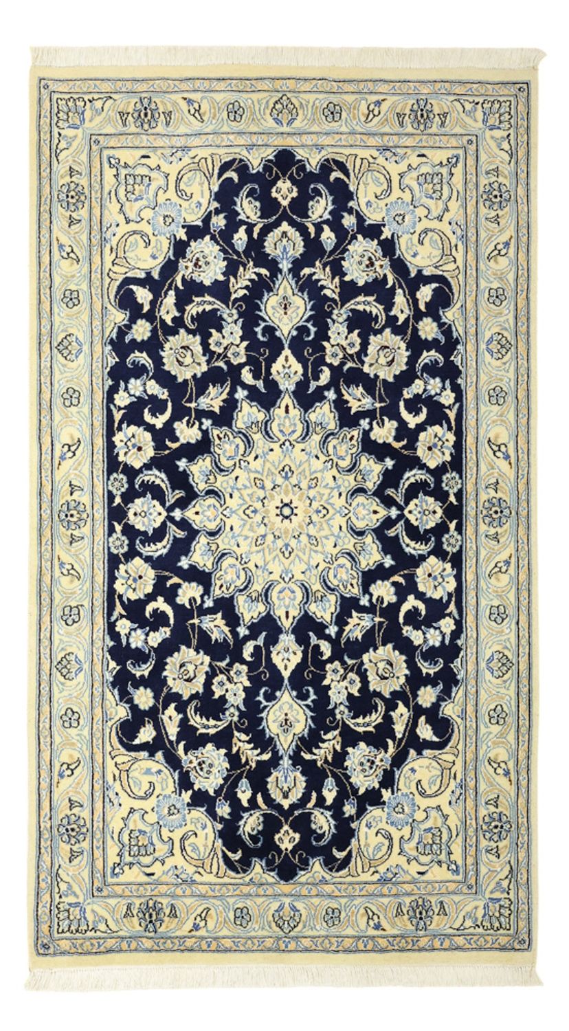 Tapis persan - Nain - Royal - 152 x 87 cm - bleu foncé