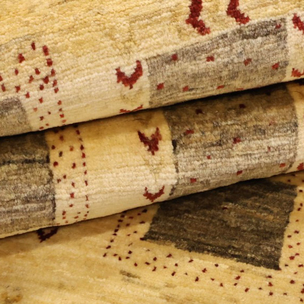 Tapis Gabbeh - Persan Kashkuli - 190 x 116 cm - beige