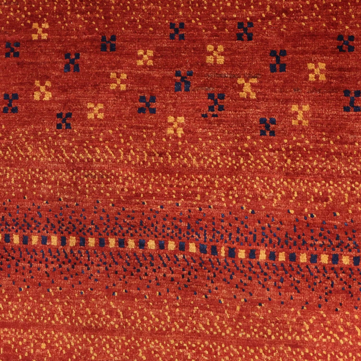 Tapis Gabbeh - Persan Kashkuli - 122 x 98 cm - rouge