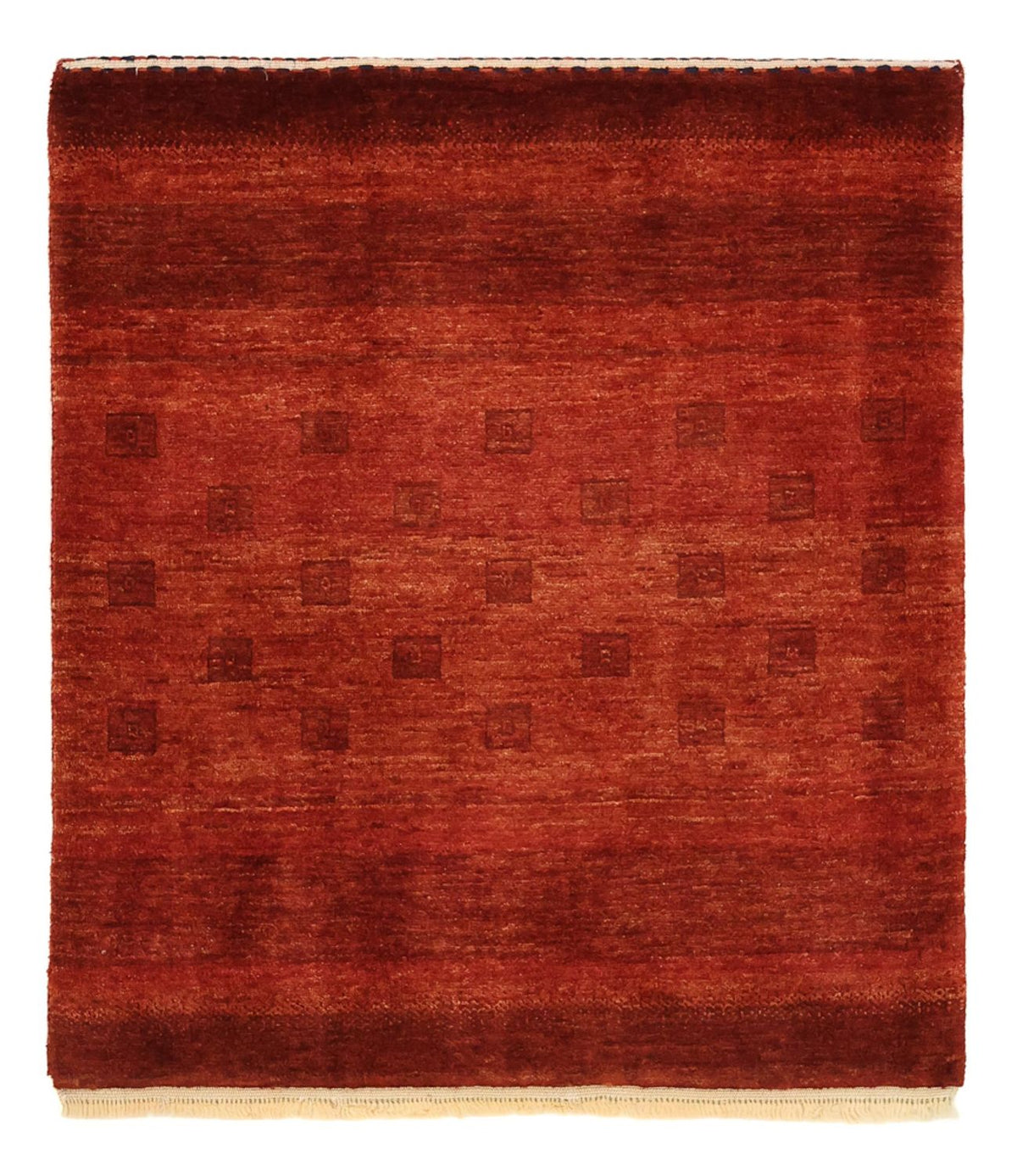 Tapis Gabbeh - Persan Kashkuli - 89 x 80 cm - rouille