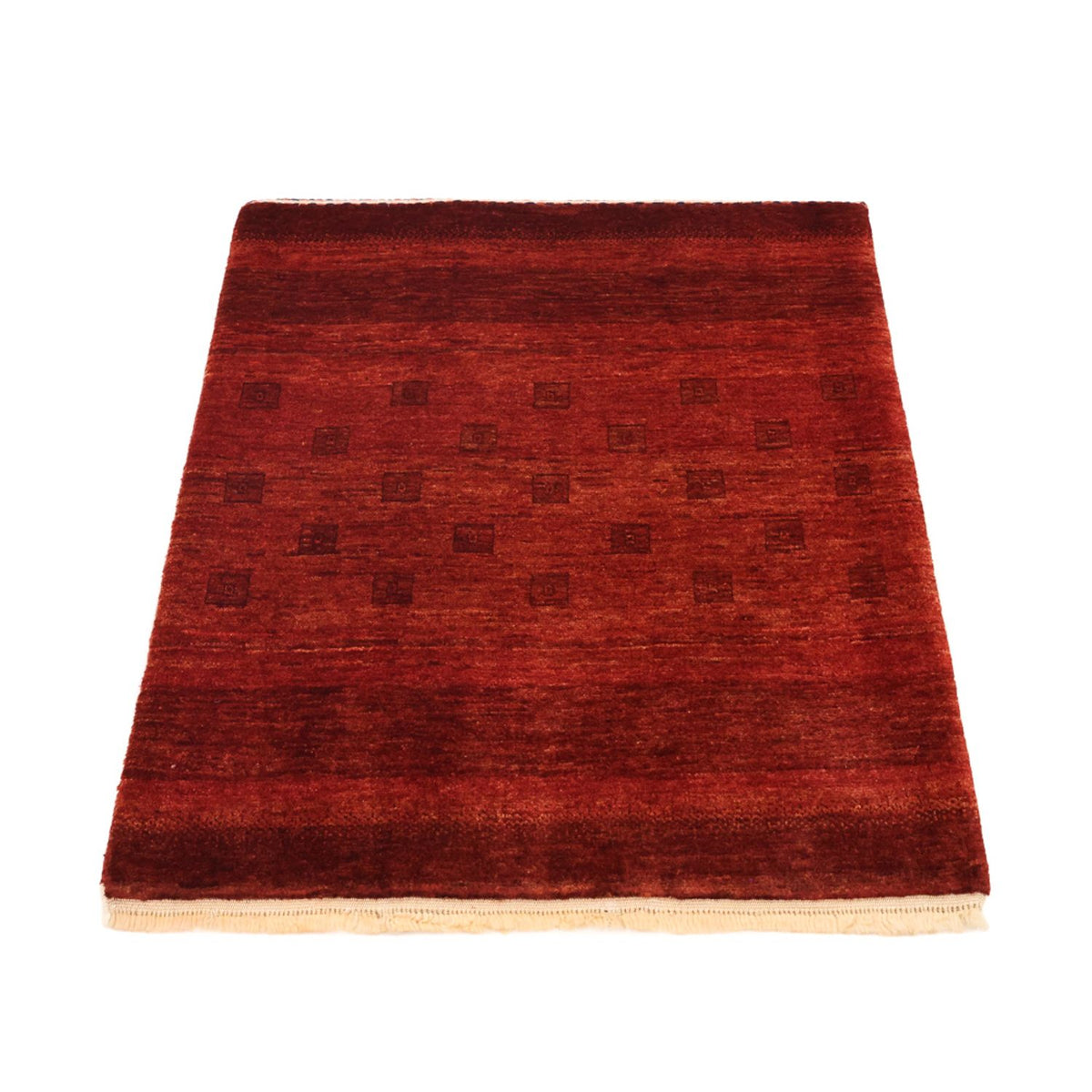 Tapis Gabbeh - Persan Kashkuli - 89 x 80 cm - rouille