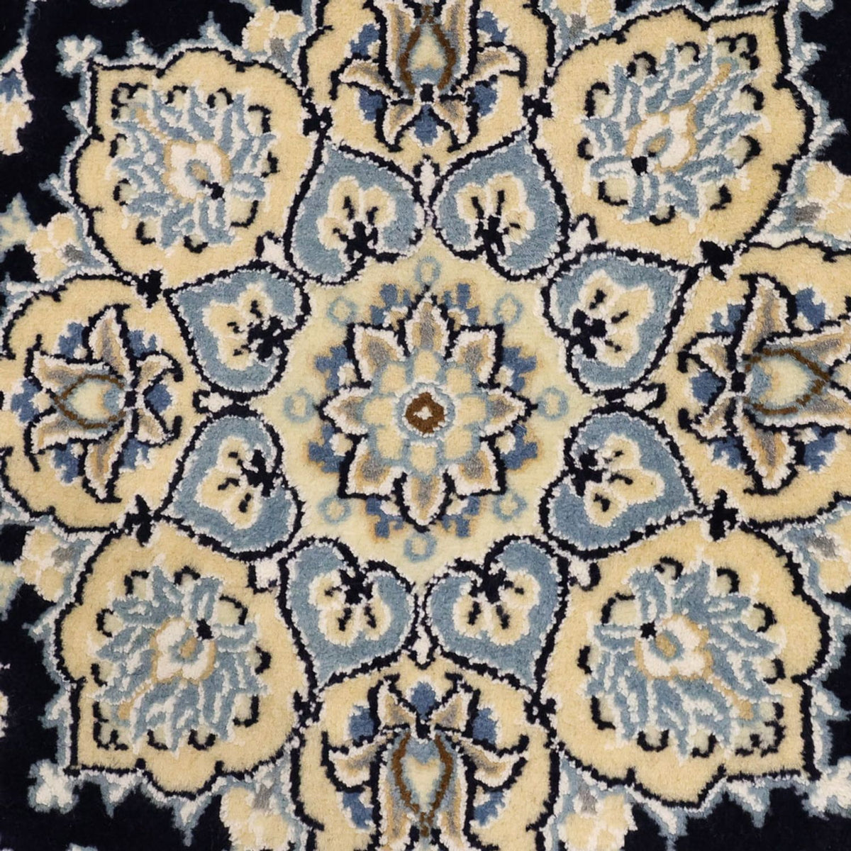 Tapis persan - Nain - Royal - 136 x 86 cm - bleu foncé
