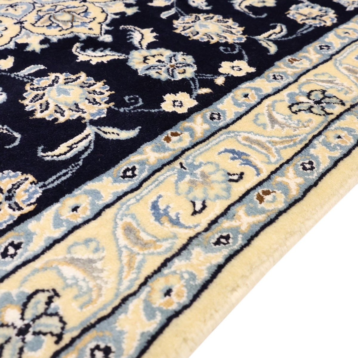 Tapis persan - Nain - Royal - 136 x 86 cm - bleu foncé