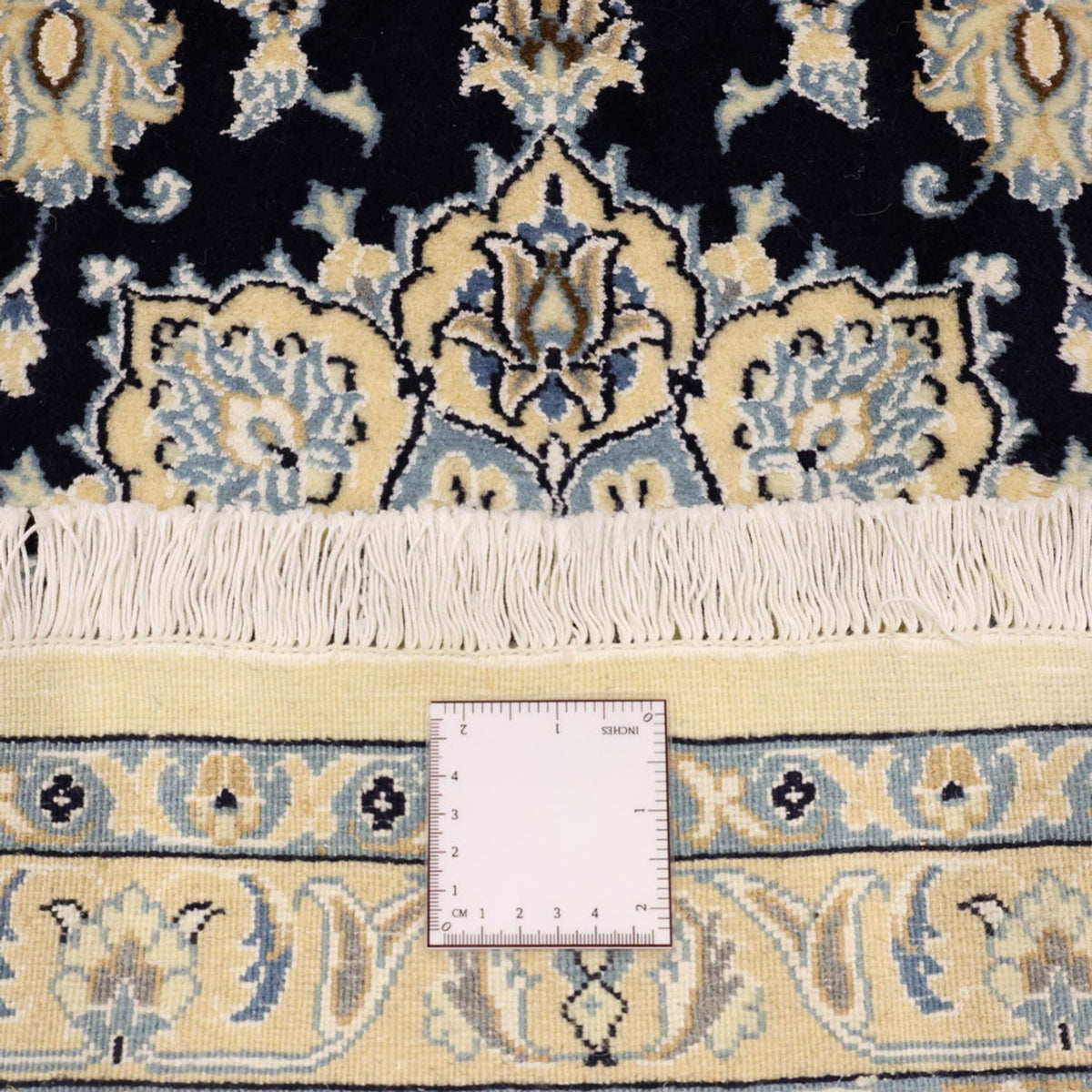 Tapis persan - Nain - Royal - 136 x 86 cm - bleu foncé