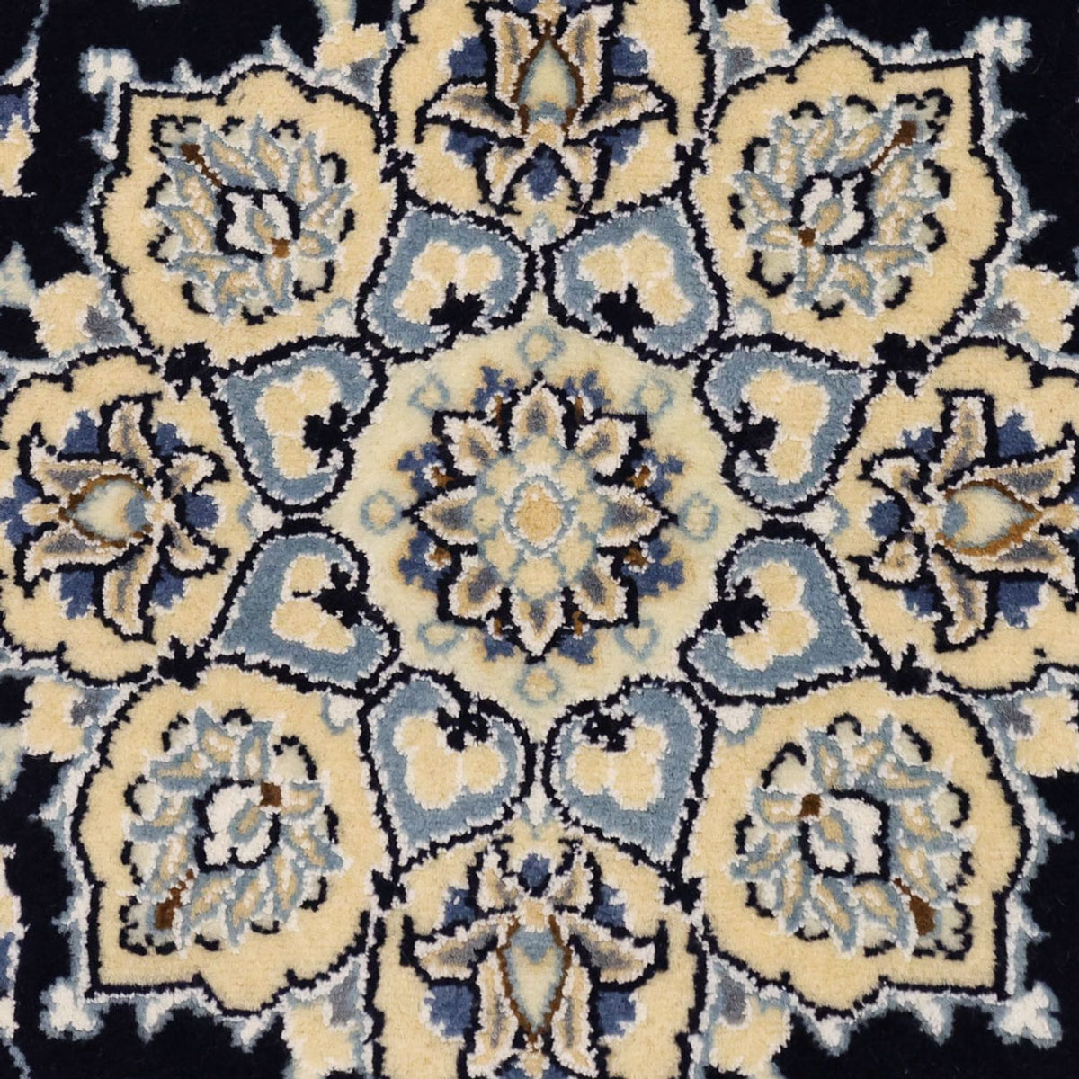 Tapis persan - Nain - Royal - 137 x 88 cm - bleu foncé