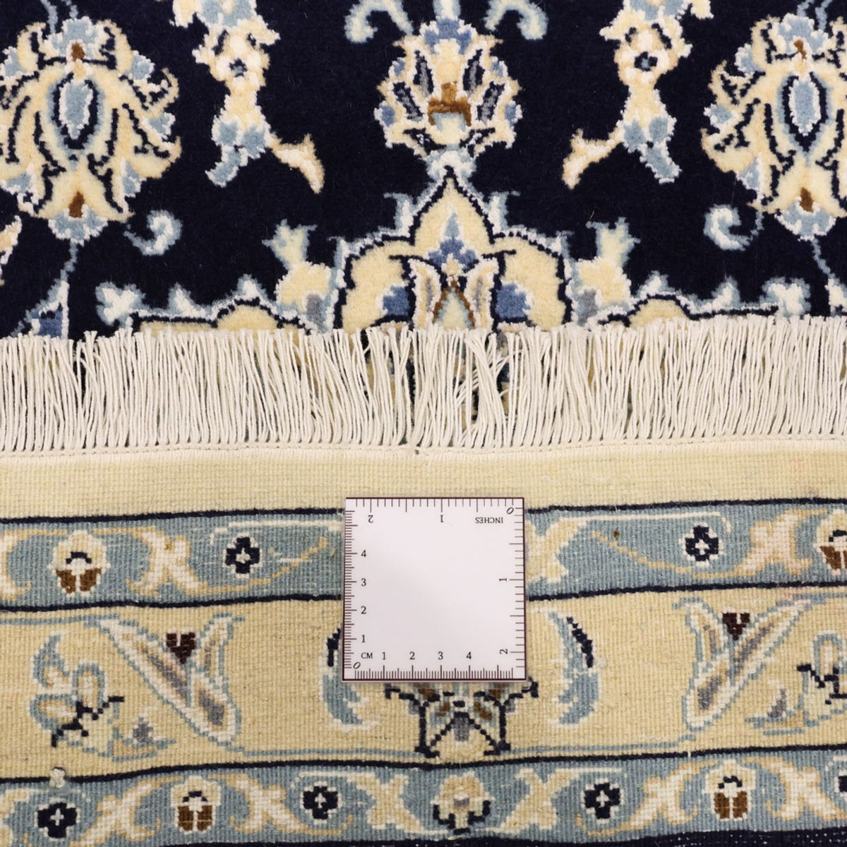 Tapis persan - Nain - Royal - 137 x 88 cm - bleu foncé