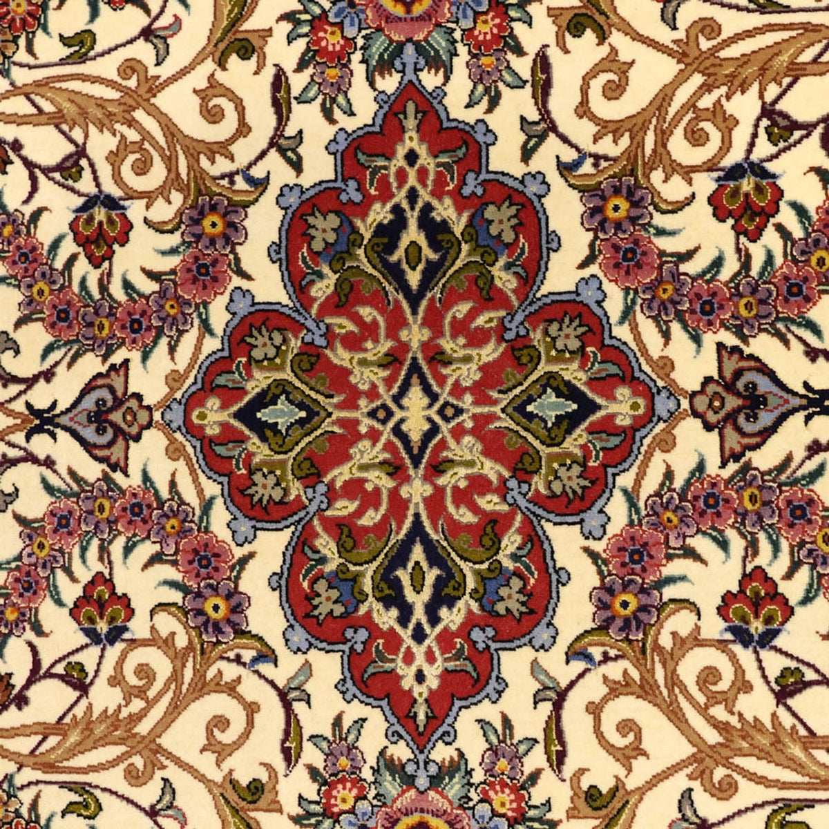 Tapis persan - Isfahan - Premium - Chaîne de soie - 171 x 111 cm - beige