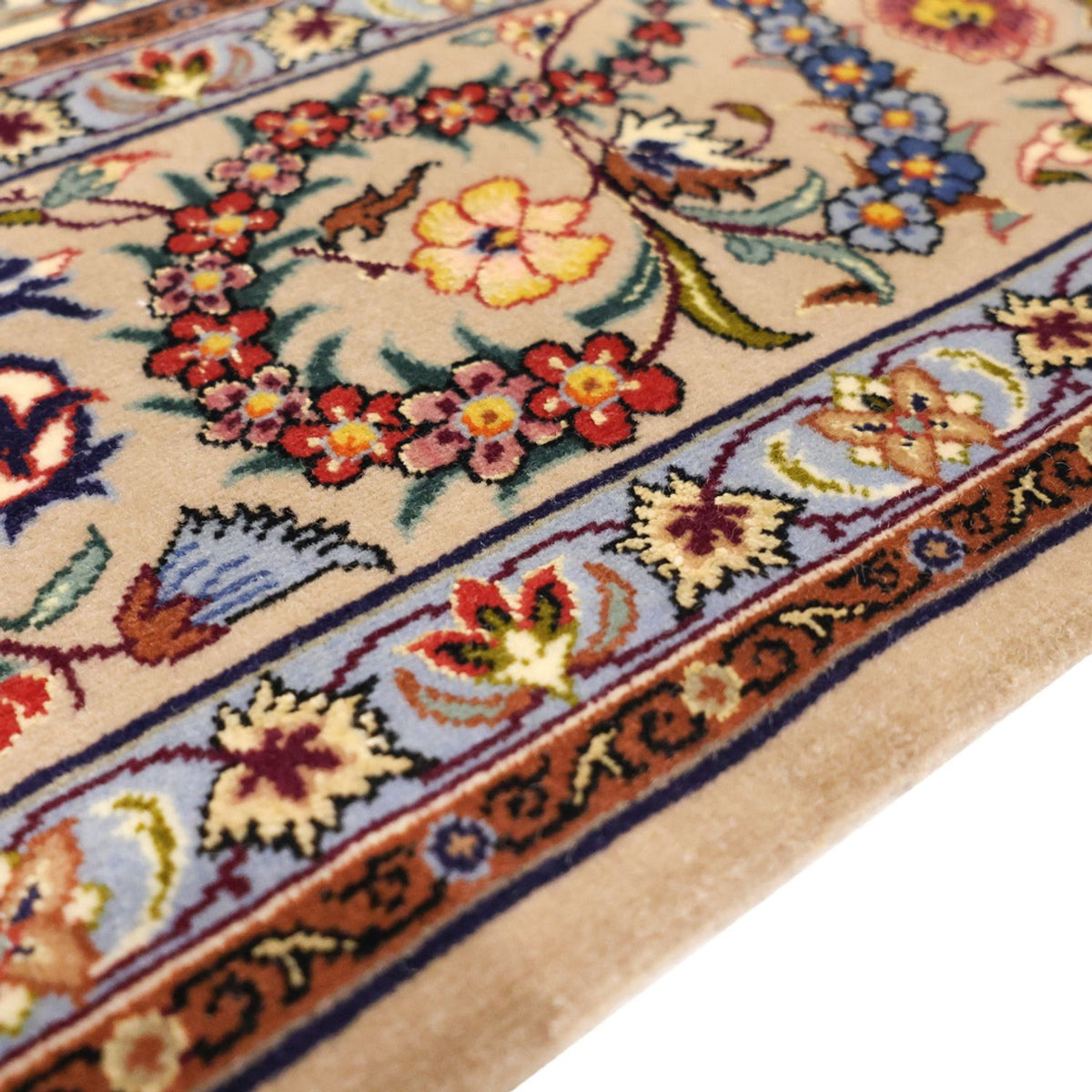 Tapis persan - Isfahan - Premium - Chaîne de soie - 171 x 111 cm - beige