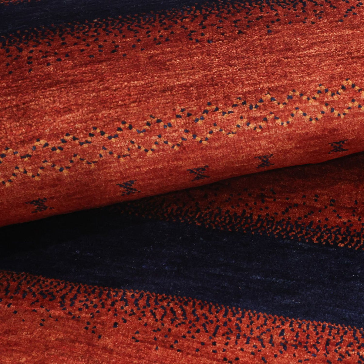 Tapis Gabbeh - Persan Kashkuli carré - 114 x 101 cm - multicolore