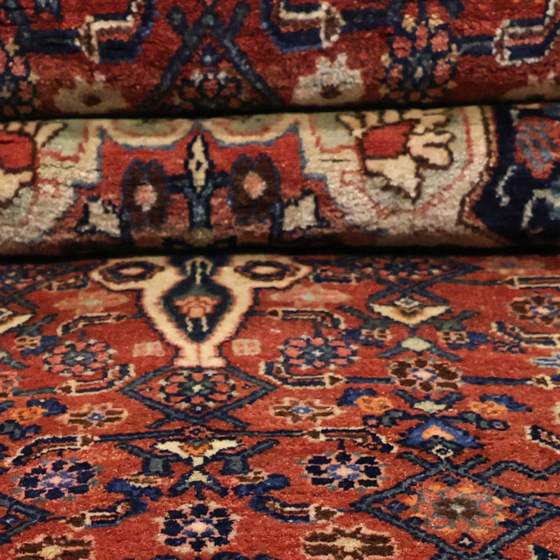 Tapis persan - Bidjar - Royal - 276 x 168 cm - rouge foncé