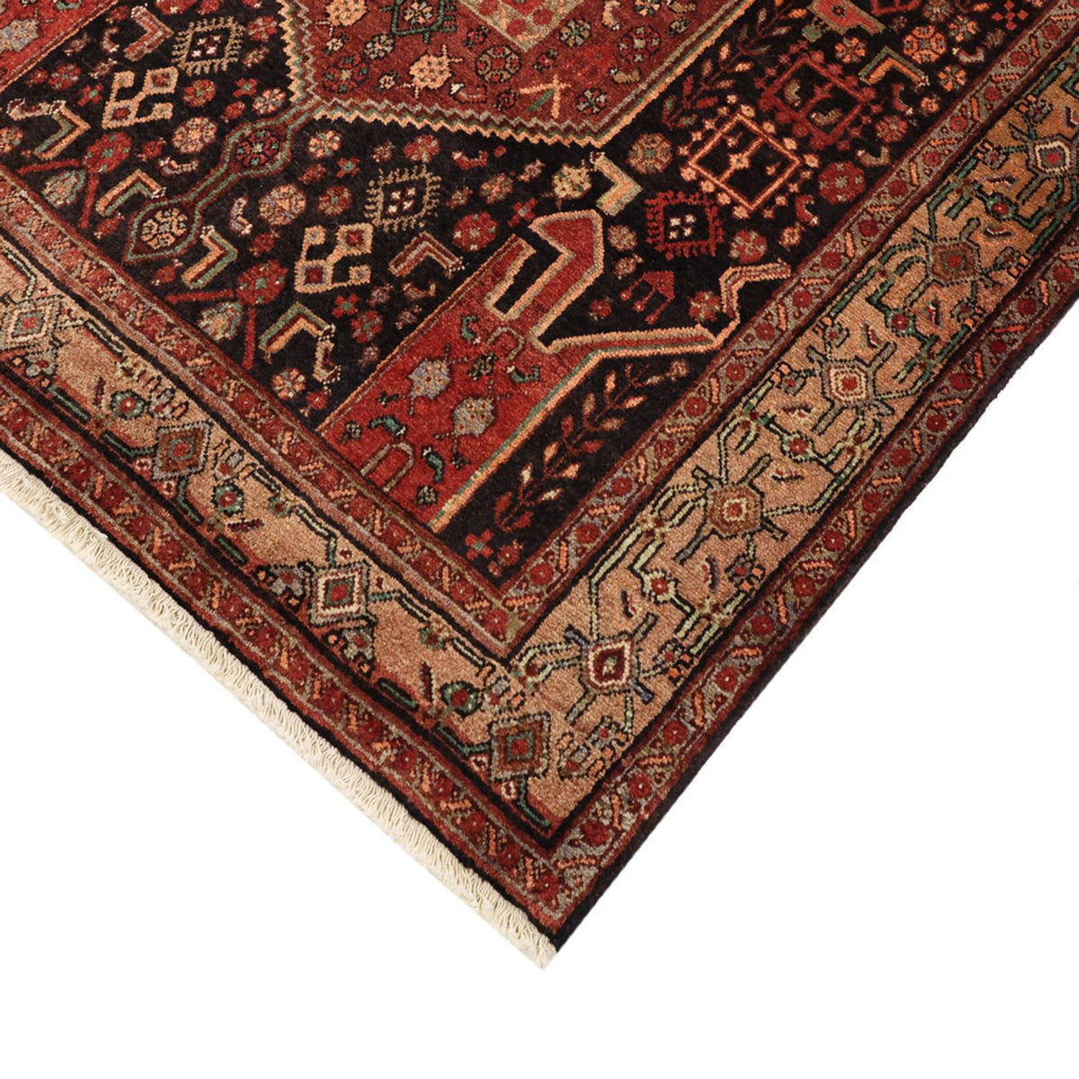 Tapis de couloir Tapis persan - Nomadic - 295 x 130 cm - rouge foncé