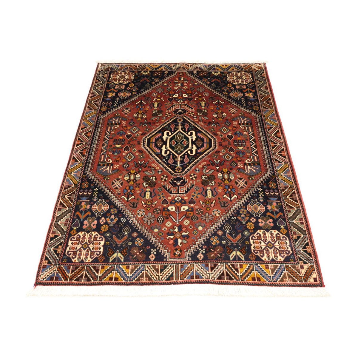 Tapis Gabbeh - Persan Kashkuli - 150 x 105 cm - rouge foncé