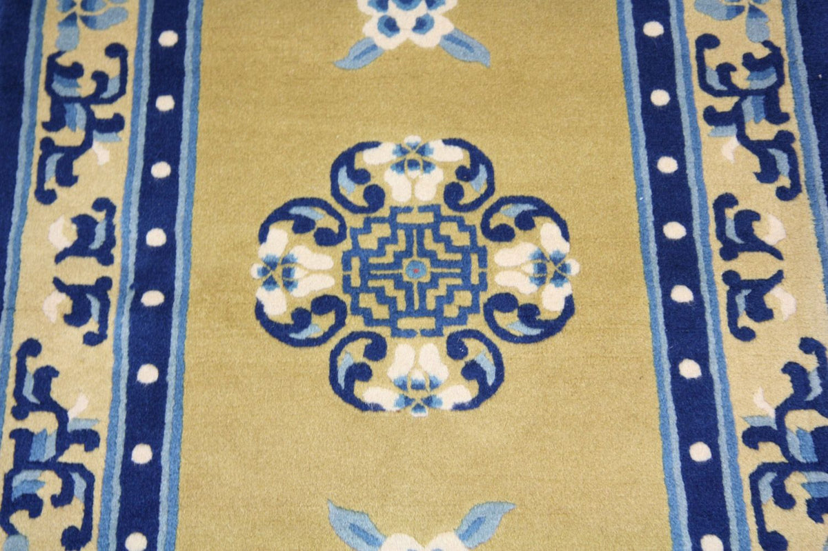 Tapis chinois - 152 x 76 cm - bleu