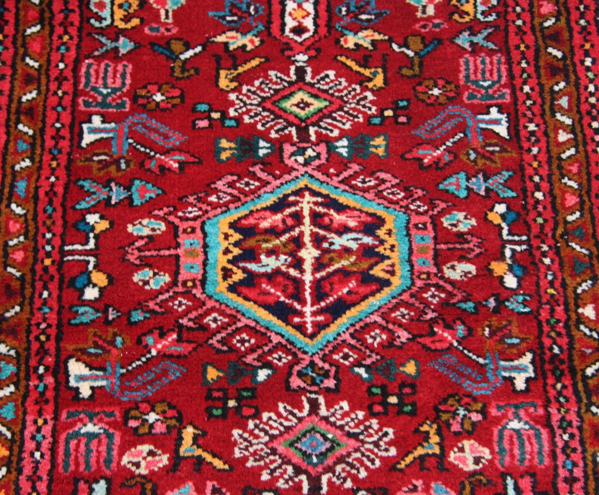 Tapis persan - Nomadic - 140 x 67 cm - rouge