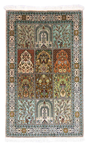 Tapis en soie - Soie du Cachemire - 151 x 95 cm - turquoise