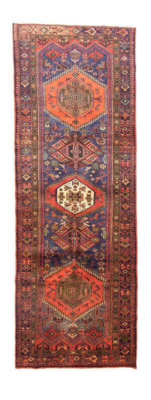 Tapis de couloir Tapis persan - Nomadic - 297 x 102 cm - bleu