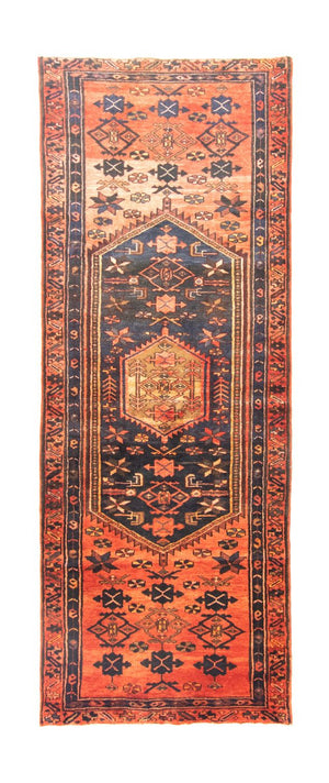 Tapis de couloir Tapis persan - Nomadic - 300 x 112 cm - bleu