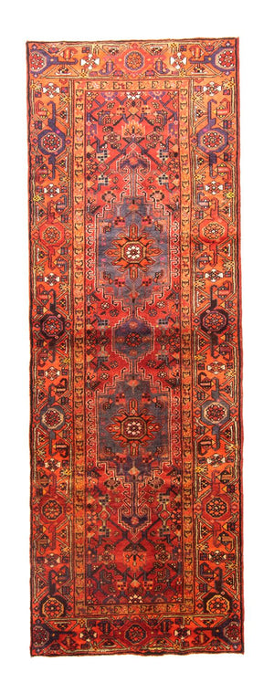 Tapis de couloir Tapis persan - Nomadic - 297 x 102 cm - rouge