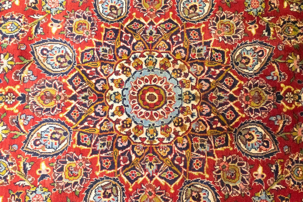 Tapis persan - Keshan - 407 x 292 cm - rouge