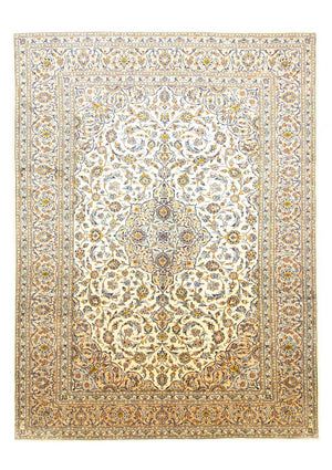 Tapis persan - Keshan - 388 x 288 cm - beige