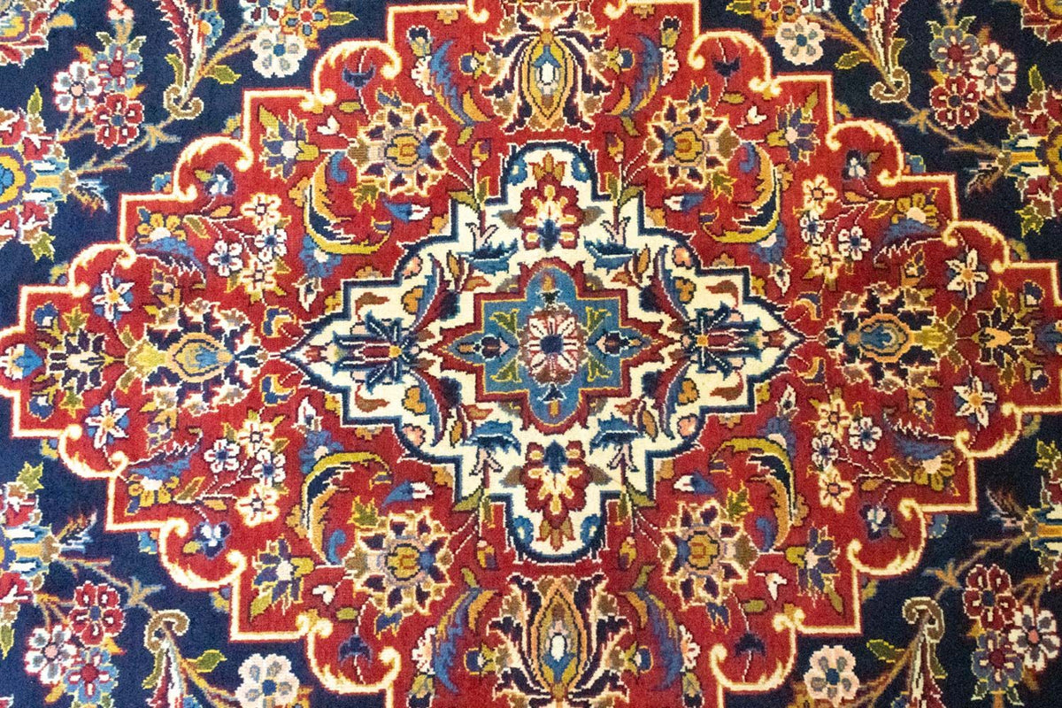 Tapis persan - Keshan - 419 x 298 cm - bleu