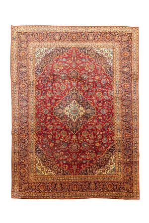 Tapis persan - Keshan - 401 x 294 cm - rouge